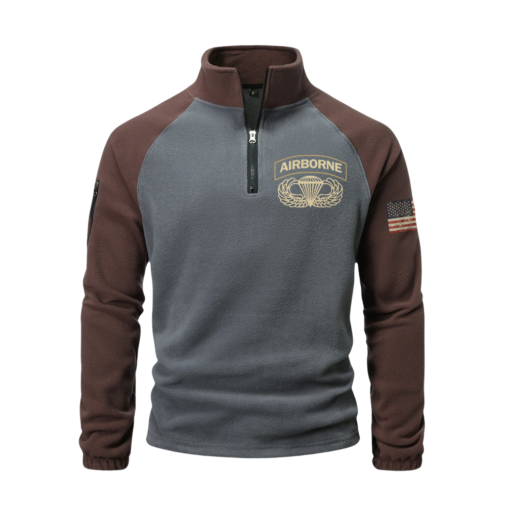 There's No Ex-Paratrooper Half-Zip Raglan Sweatshirt