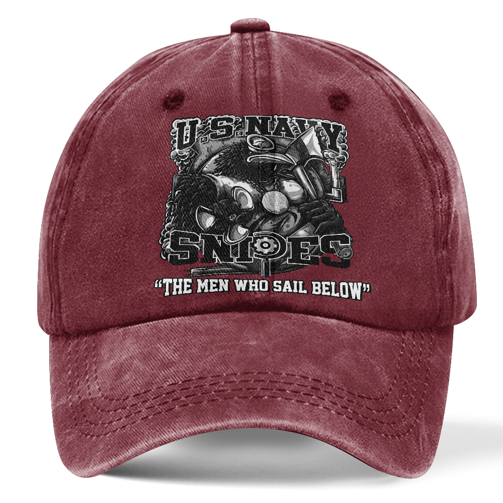 Personalizable Navy Snipes Washed Cap