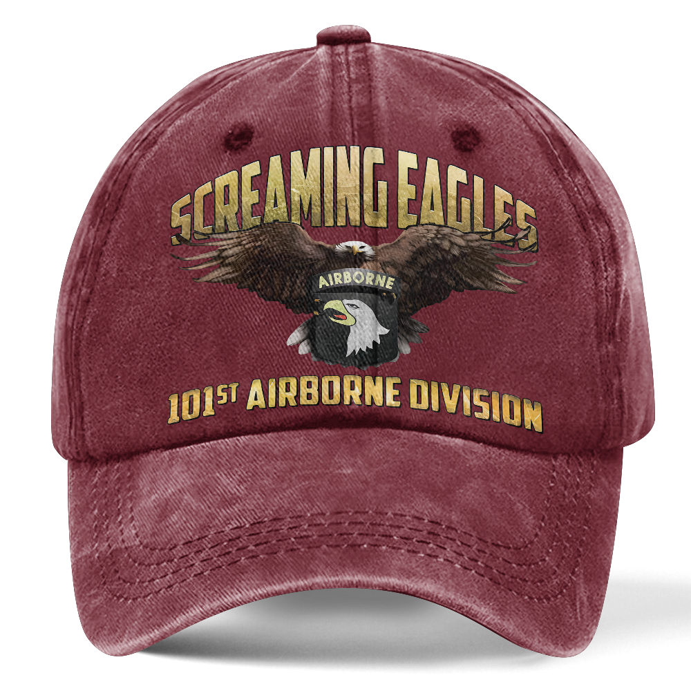 Airborne Screaming Eagles Washed Cap