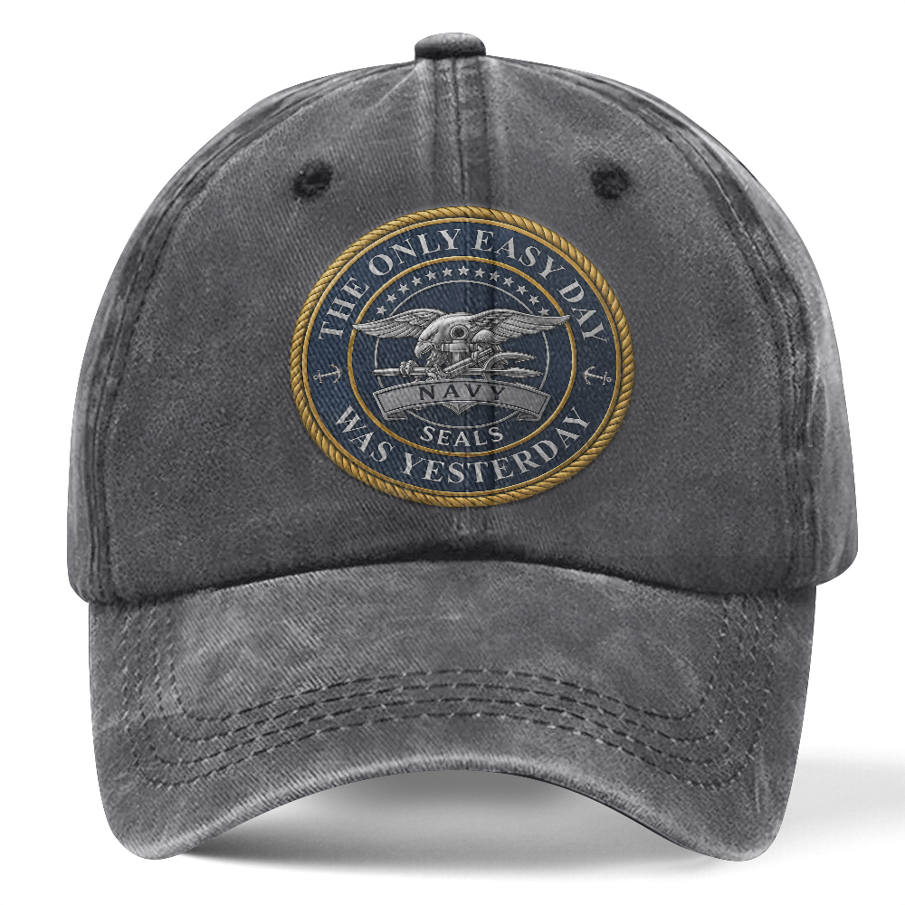 Personalizable Navy Seals Washed Cap