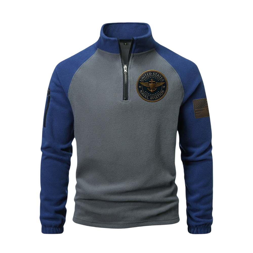 Naval Aviation Half-Zip Raglan Sweatshirt