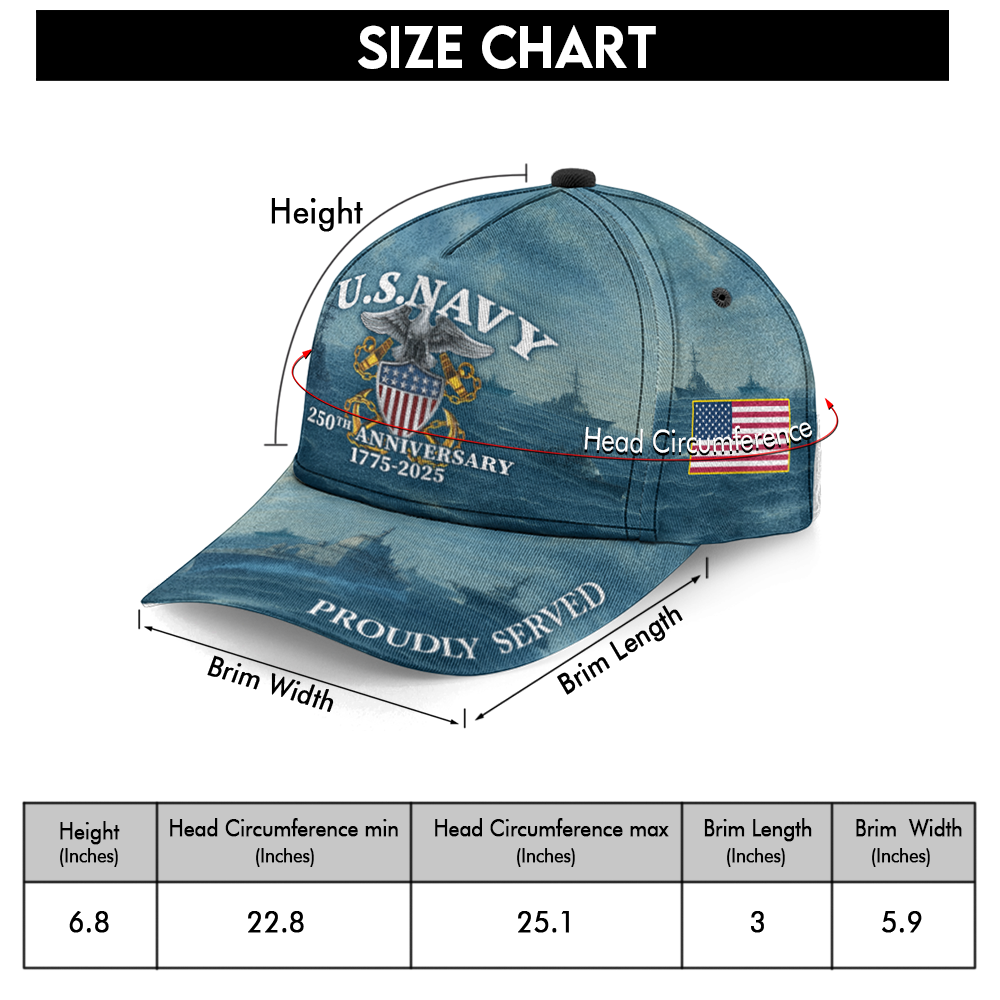 Navy 250th Anniversary Classic Cap