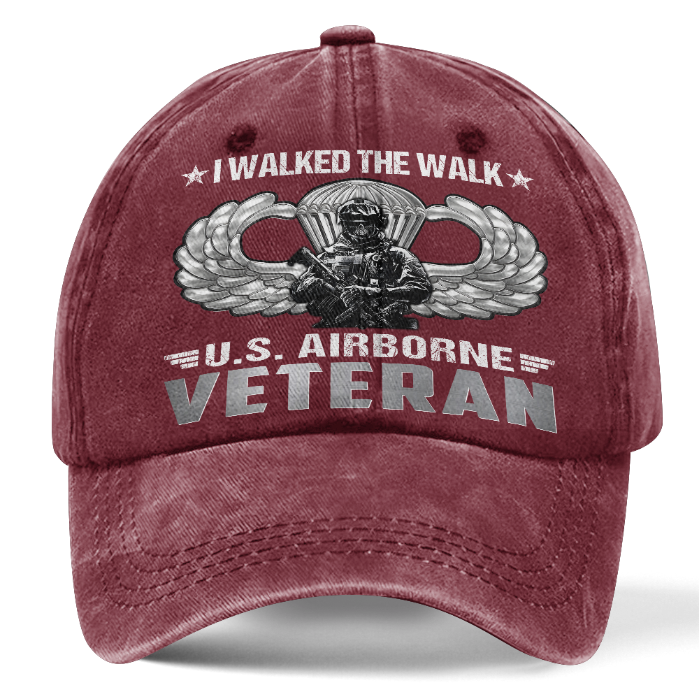 Airborne I Walked The Walk Washed Cap