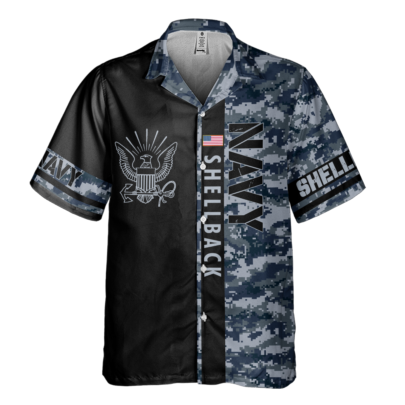 Shellback Ancient Order Of The Deep Cuban Shirt