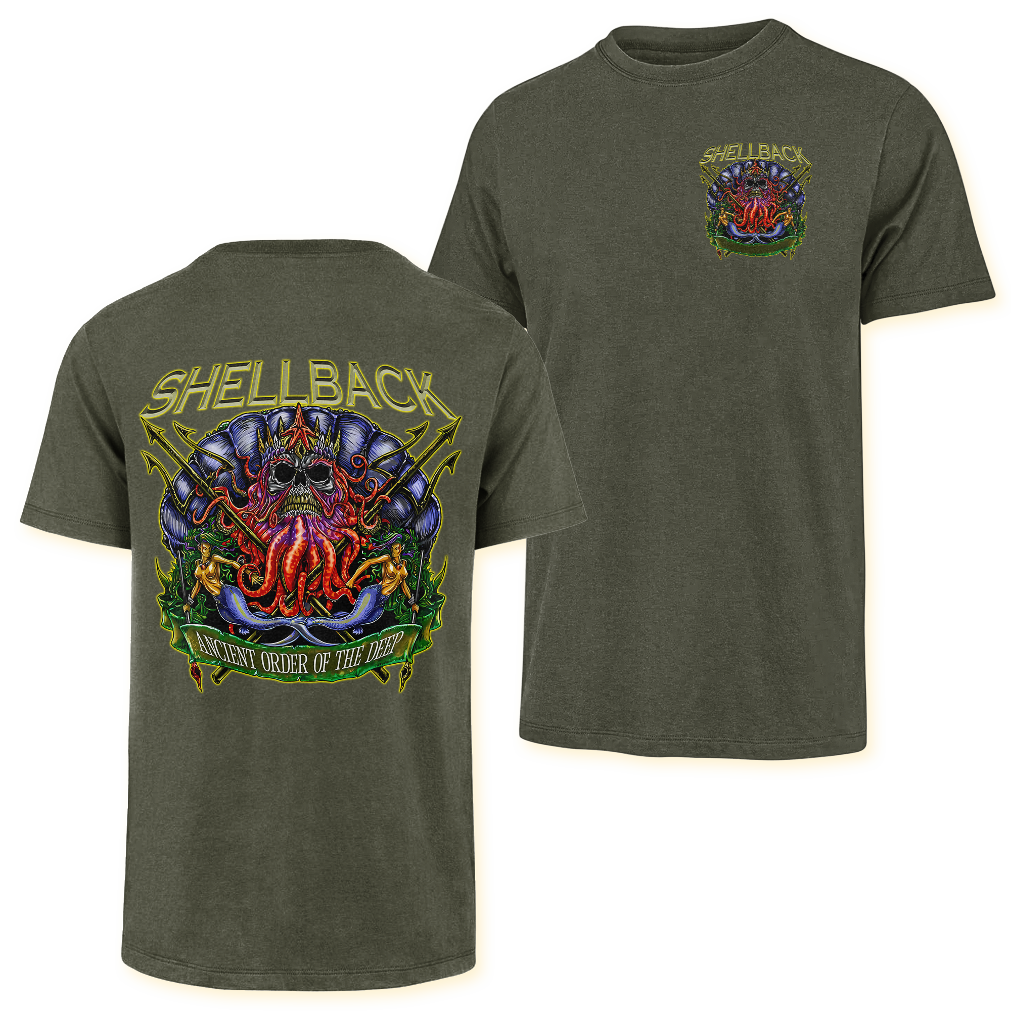 Shellback Ancient Order Of The Deep Double Side Classic T-shirt