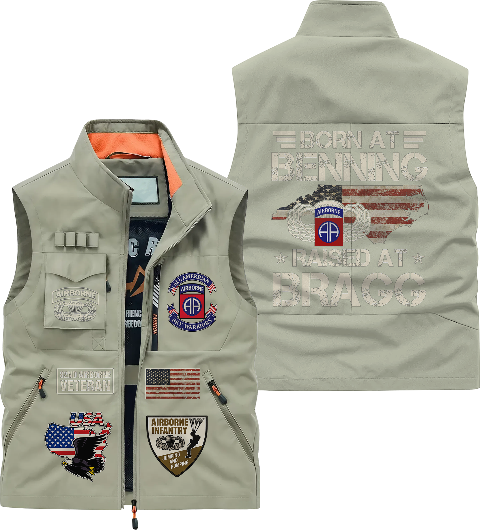 82nd Airborne Born At Benning Pocket Vest