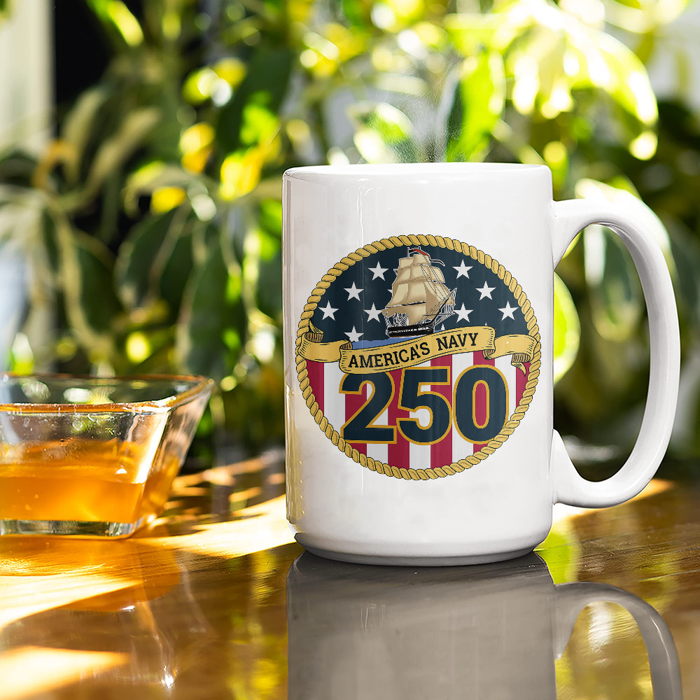 Navy 250th Anniversary Coffee Mug