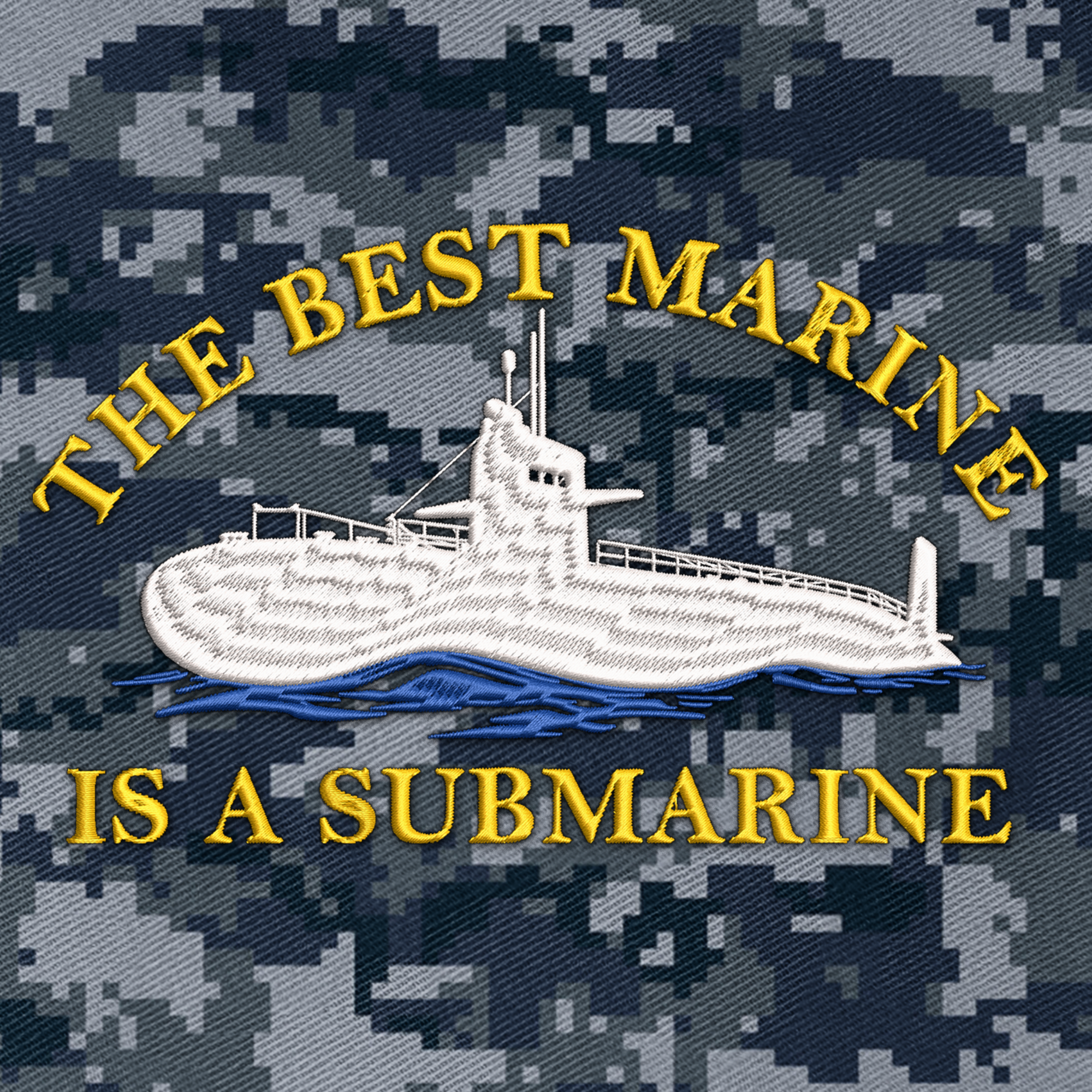 Navy Submarine The Best Marine Is A Submarine Embroidered & Printed Cap