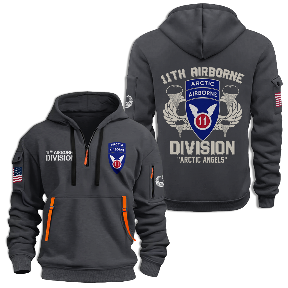 11th Airborne Division Quarter Zip Hoodie