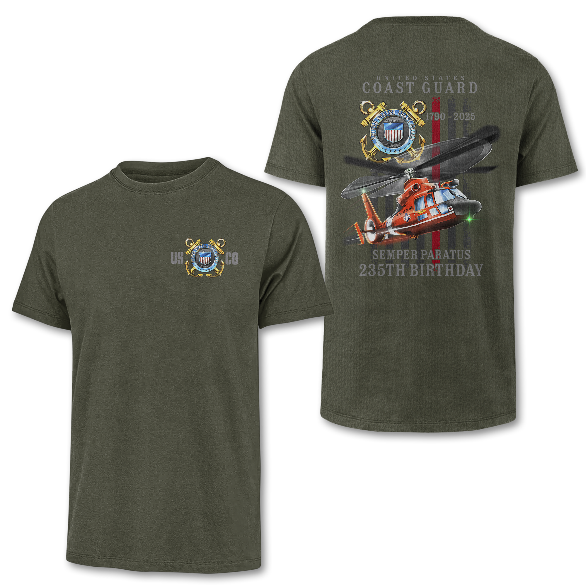 Coast Guard 235th Birthday Double Sided Classic T-shirt