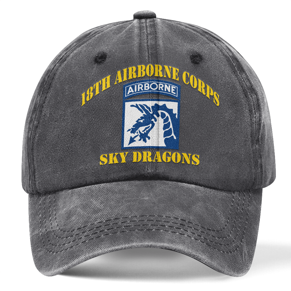 Personalizable 18th Airborne Division Washed Cap