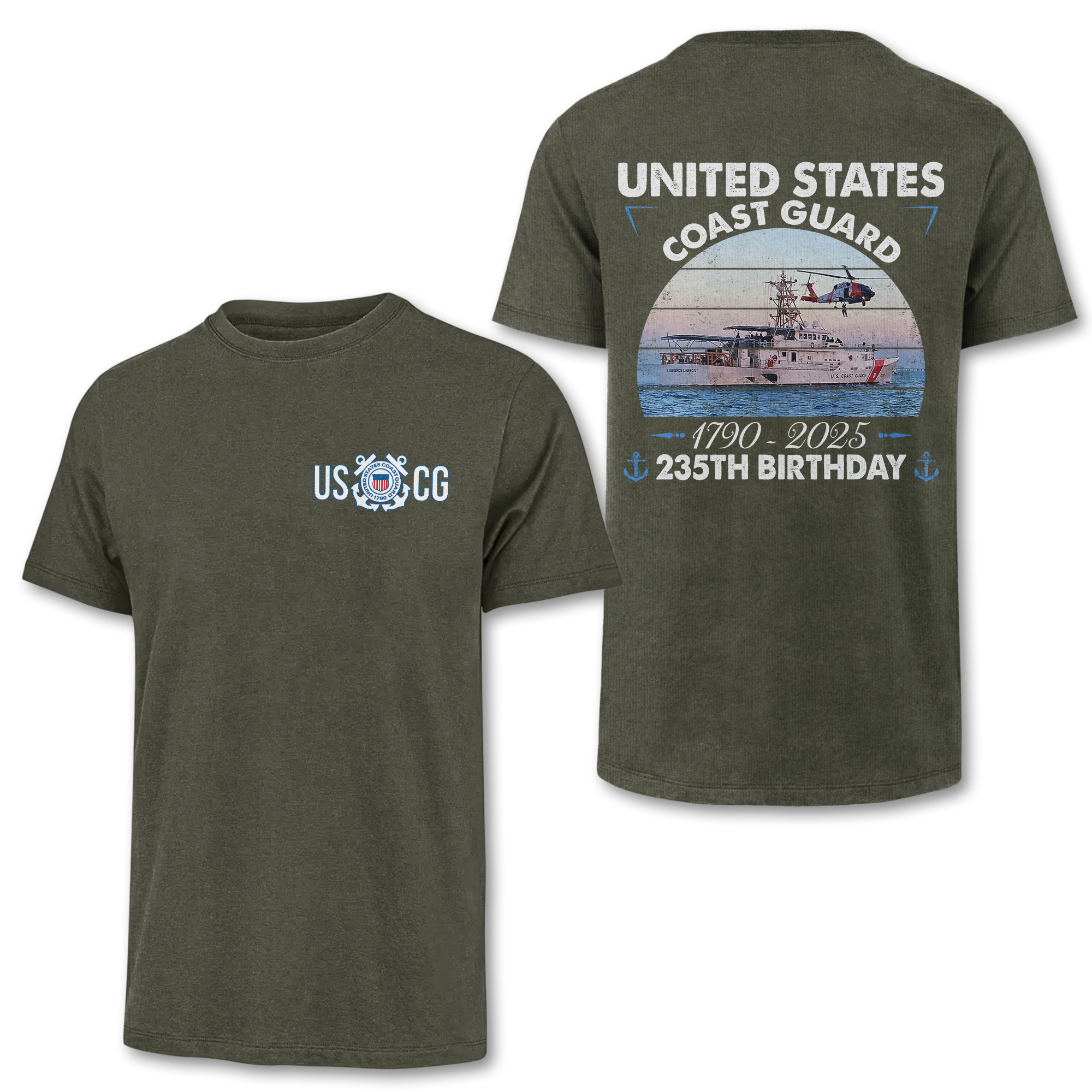 Coast Guard 235th Birthday Double Side Classic T-shirt