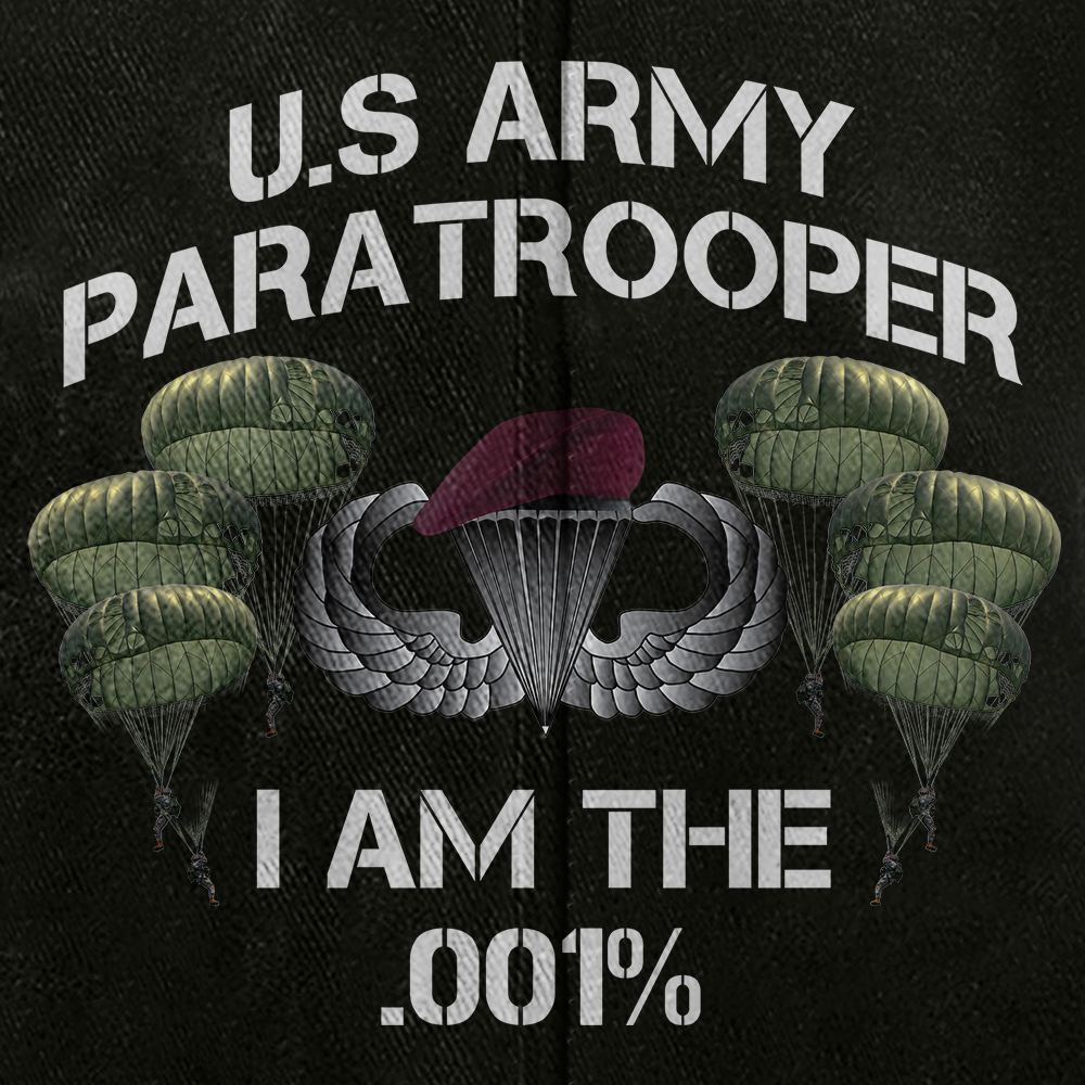 Airborne Paratrooper I Am The .001% Washed Cap