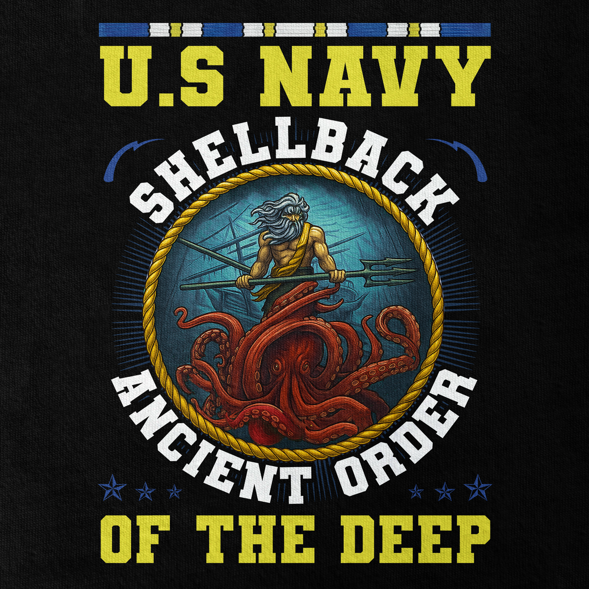 Shellback Ancient Order Of The Deep Double Side Classic T-shirt