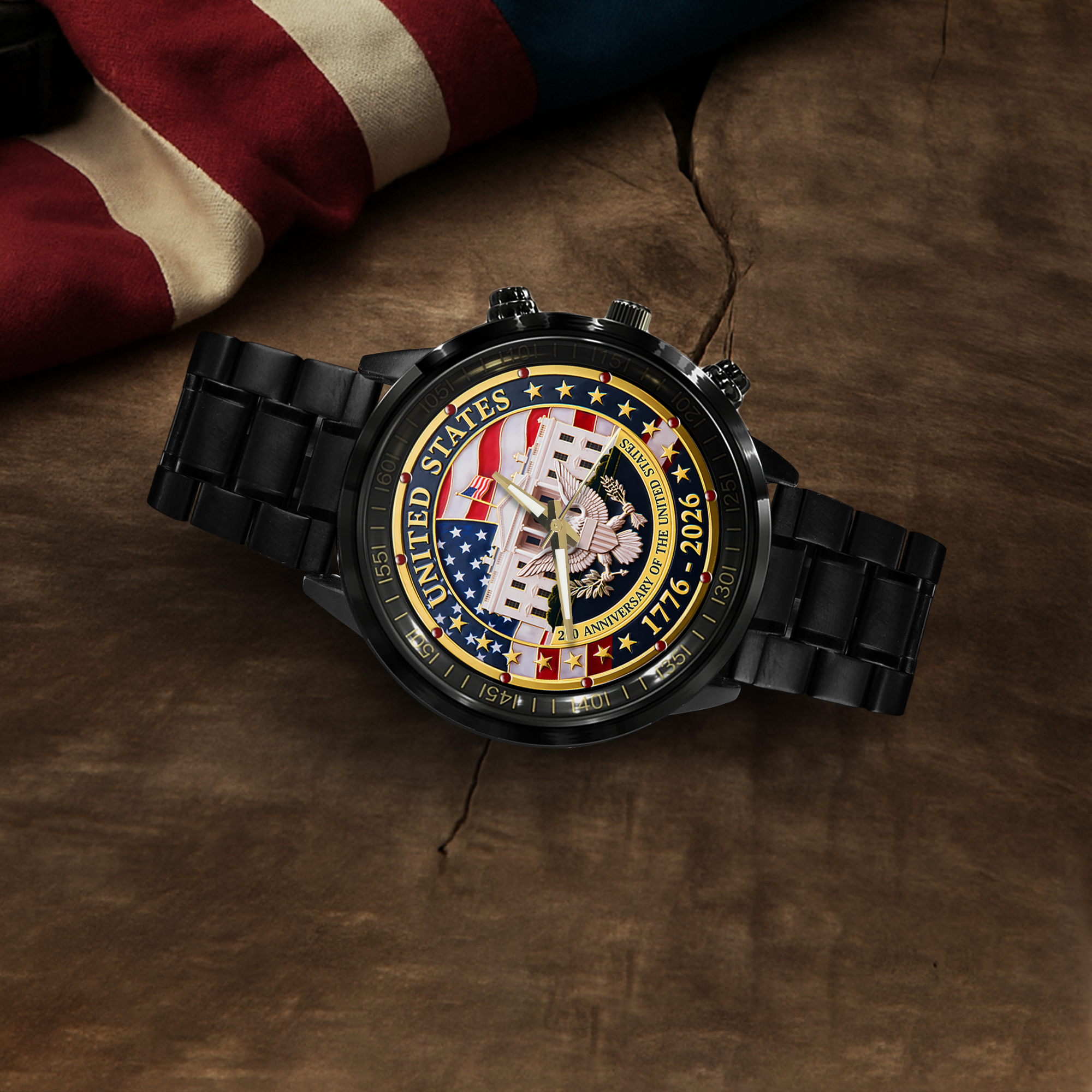 America 250 Years of Freedom Stainless Steel Watch