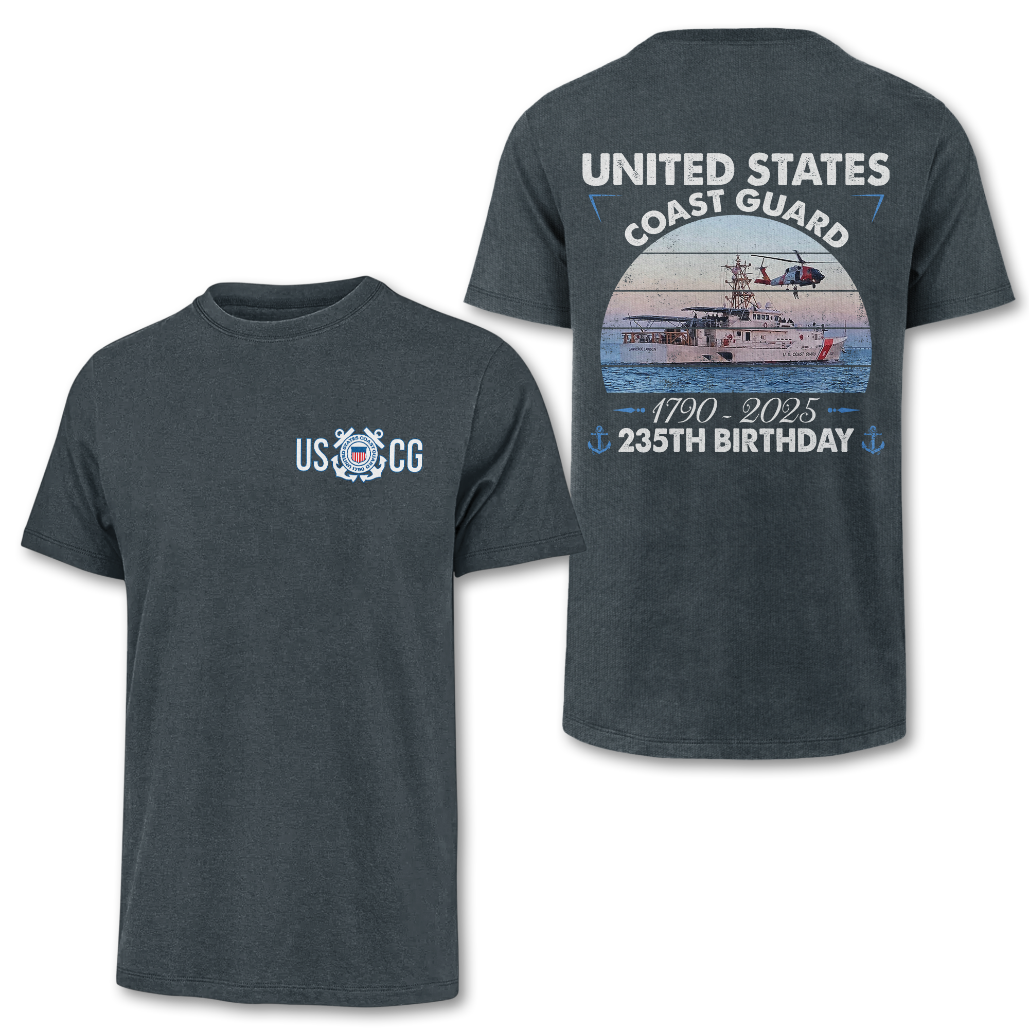 Coast Guard 235th Birthday Double Side Classic T-shirt