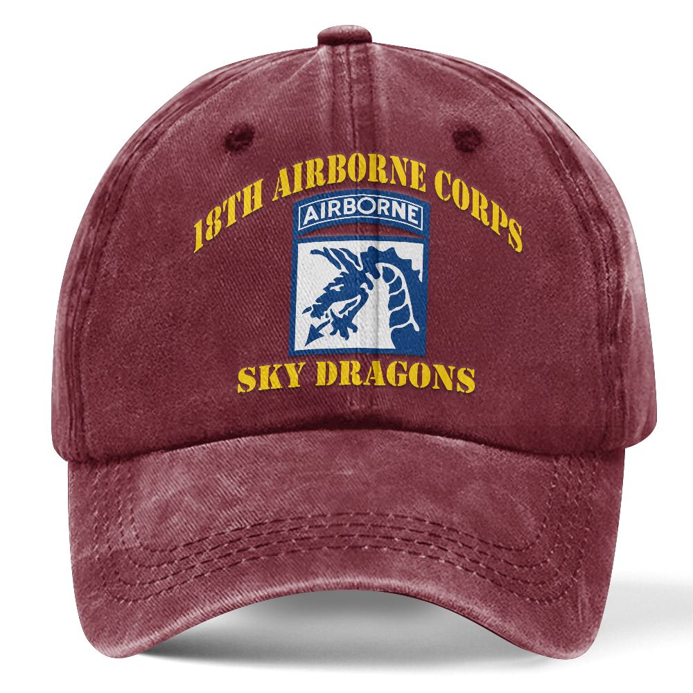 Personalizable 18th Airborne Division Washed Cap
