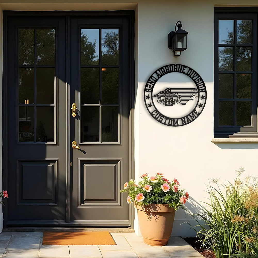 Personalized 82nd Airborne Division Metal Sign Wall Art