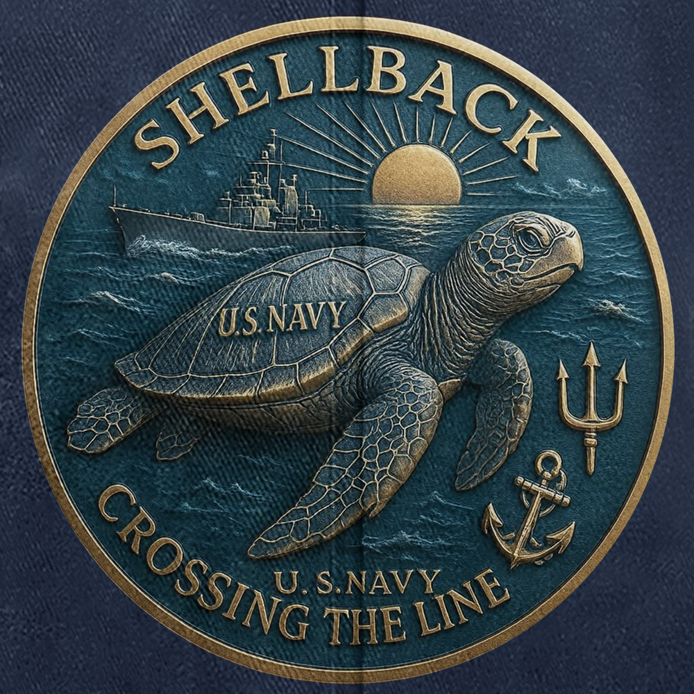 Personalizable Navy Shellback Washed Cap