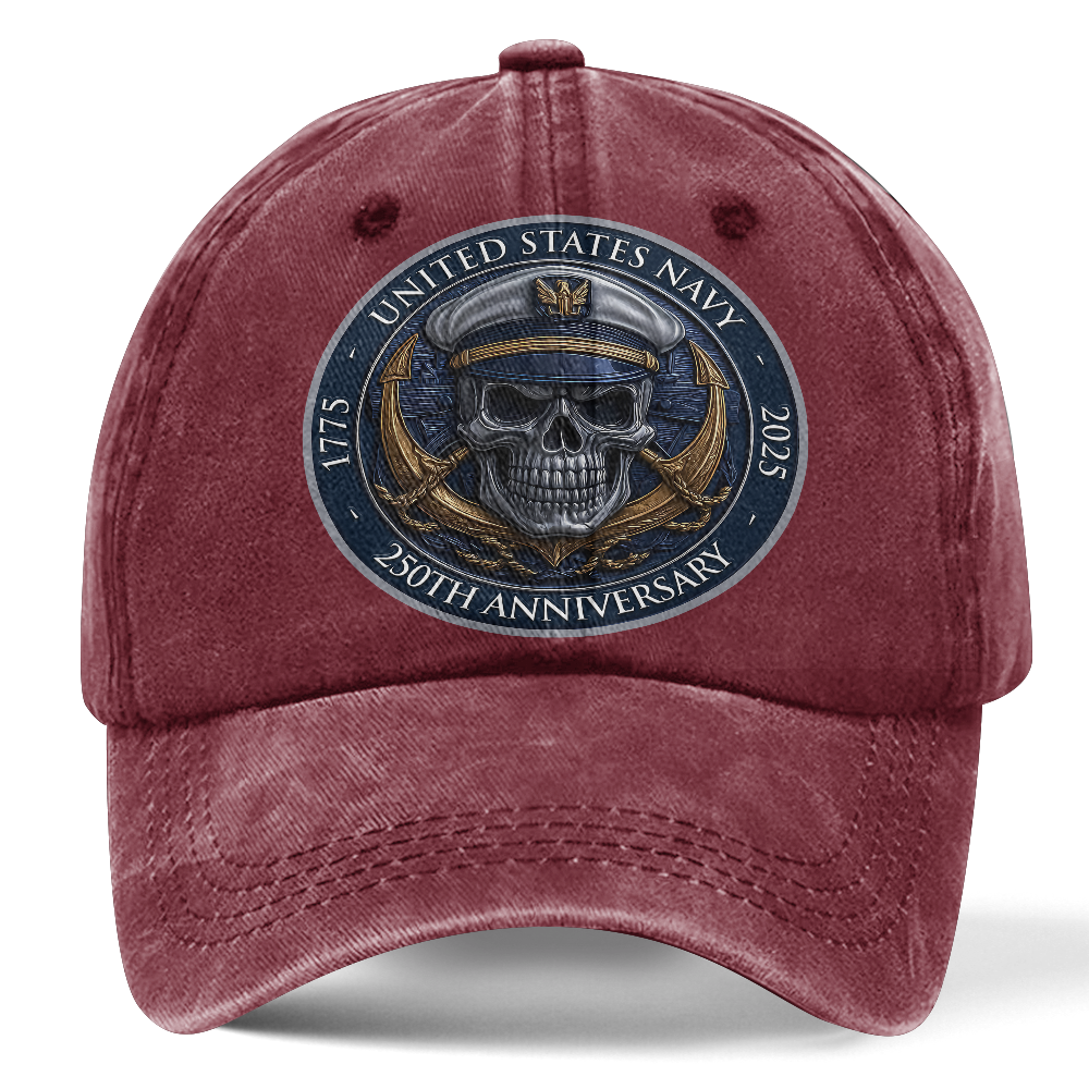 Navy 250th Anniversary Washed Cap