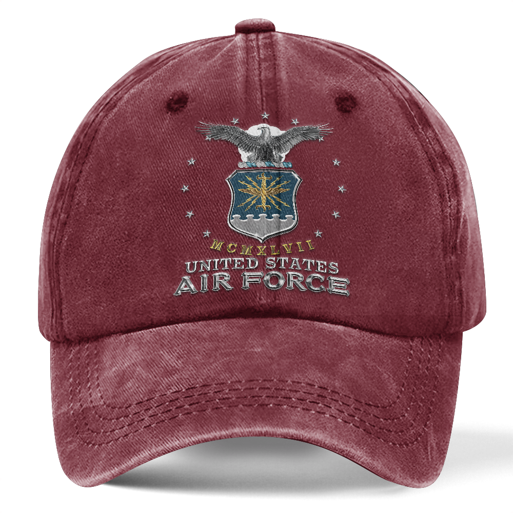 Personalizable Air Force Washed Cap