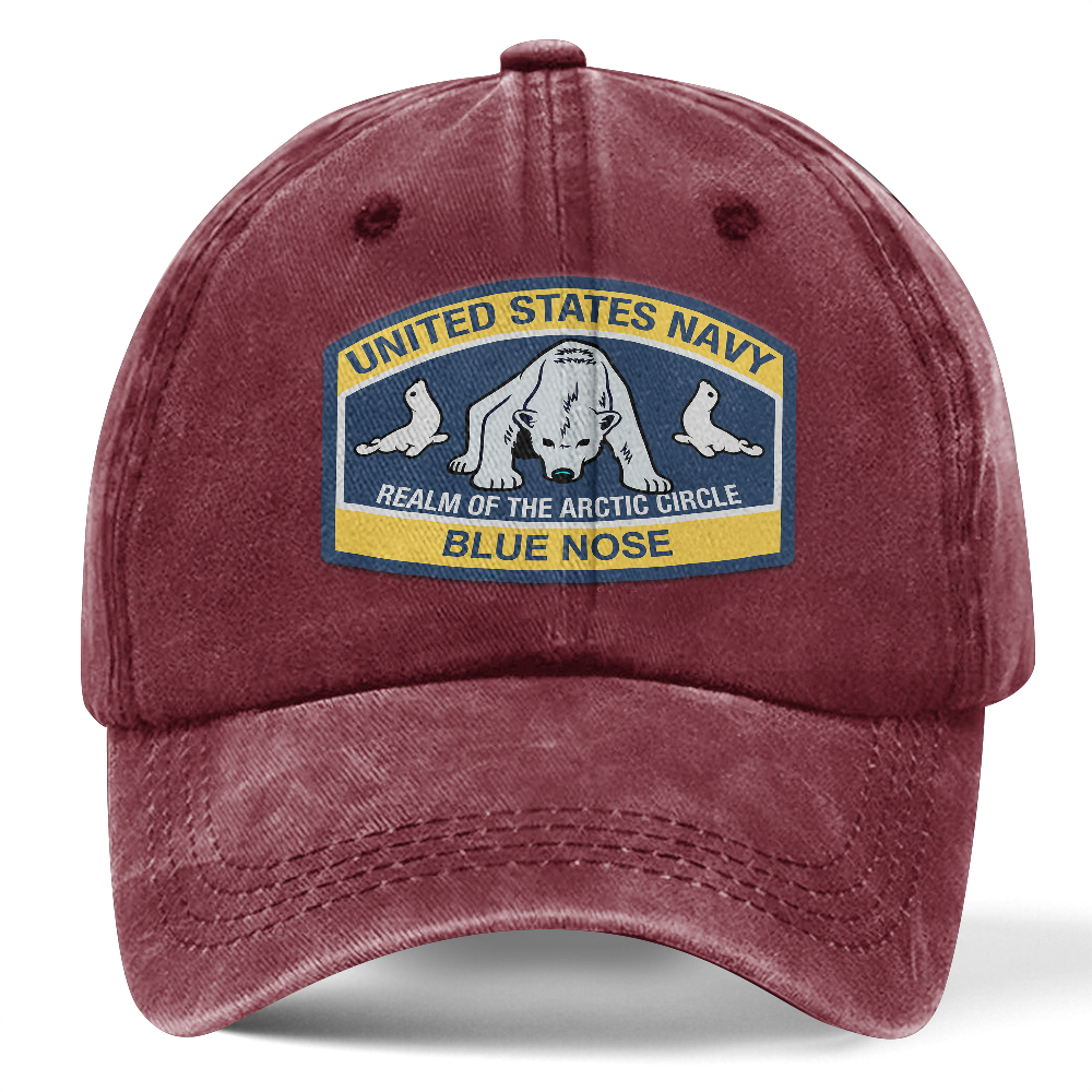 Personalizable Blue Nose Washed Cap