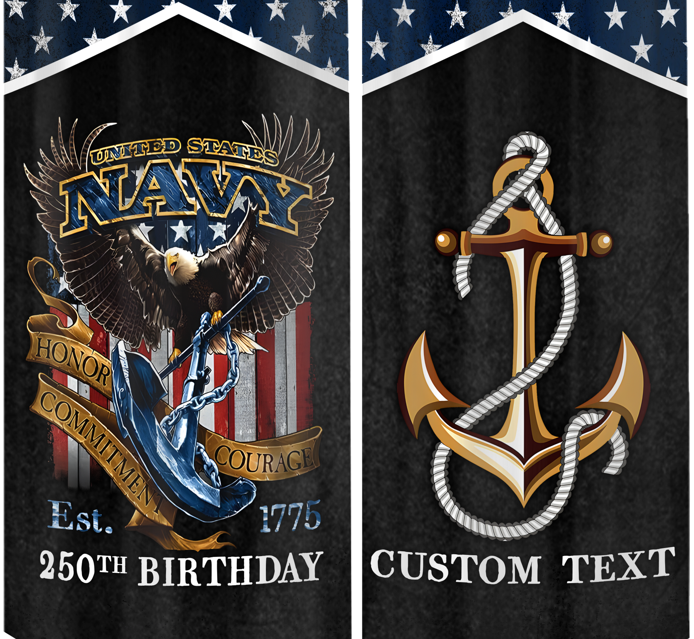 Navy 250th Anniversary Bullet Tumbler