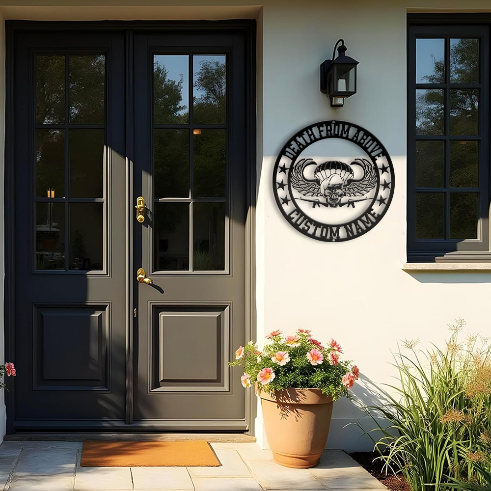 Personalized Airborne Death From Above Metal Sign Wall Art