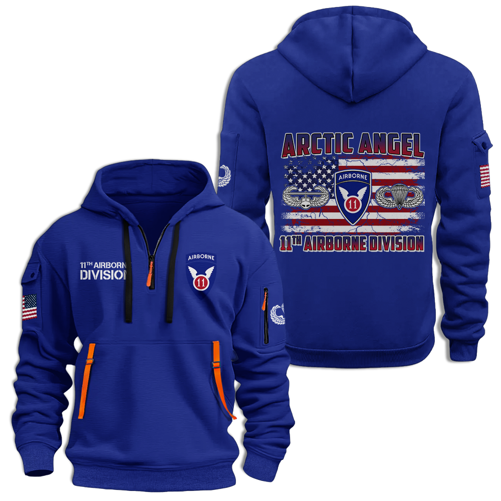 11th Airborne Division Quarter Zip Hoodie