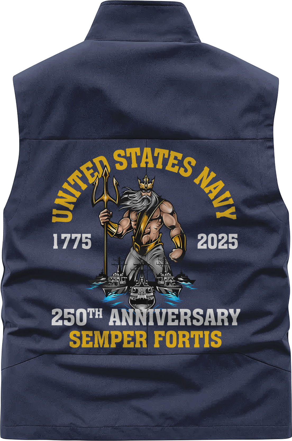 Navy 250th Anniversary Pocket Vest