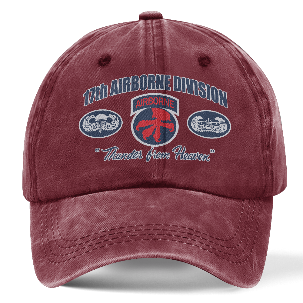 Personalizable 17th Airborne Division Washed Cap