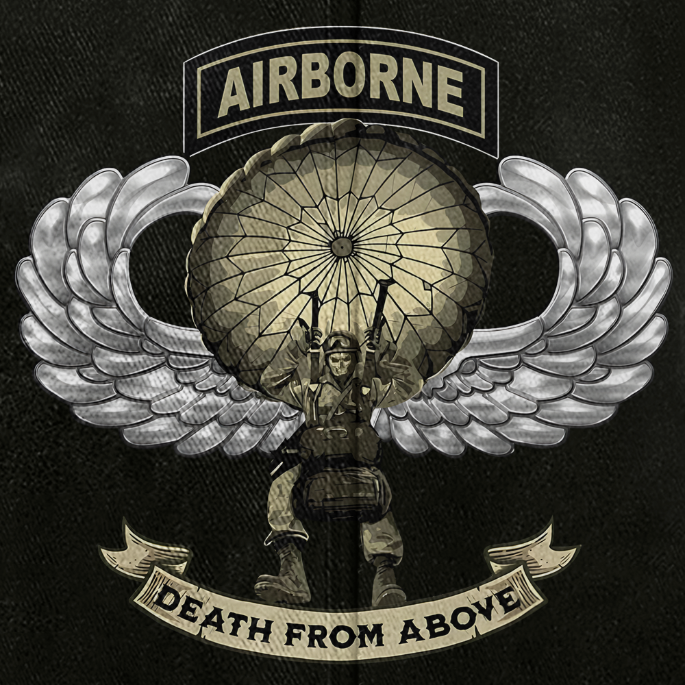 Personalizable Airborne Death From Above Washed Cap