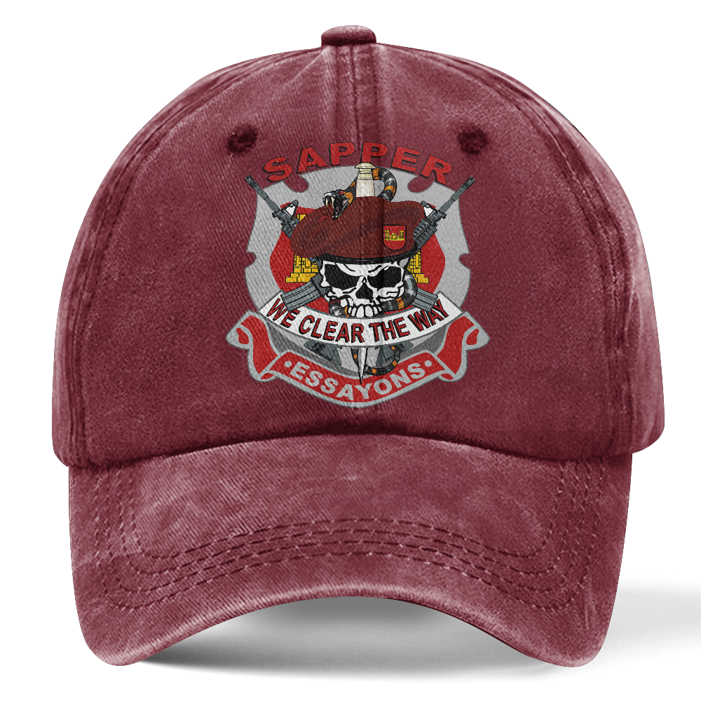 Personalizable Combat Engineer Washed Cap