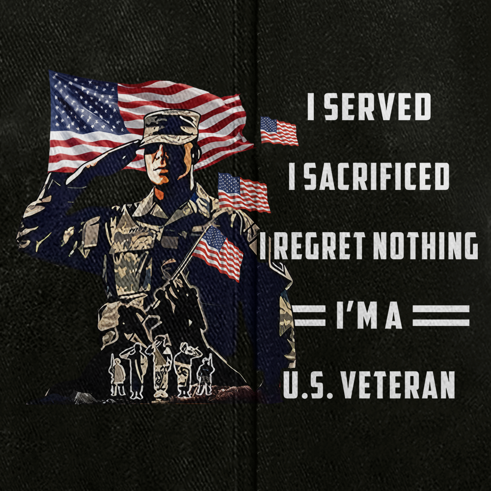 Personalizable I Served I Sacrificed I'm A Veteran Washed Cap