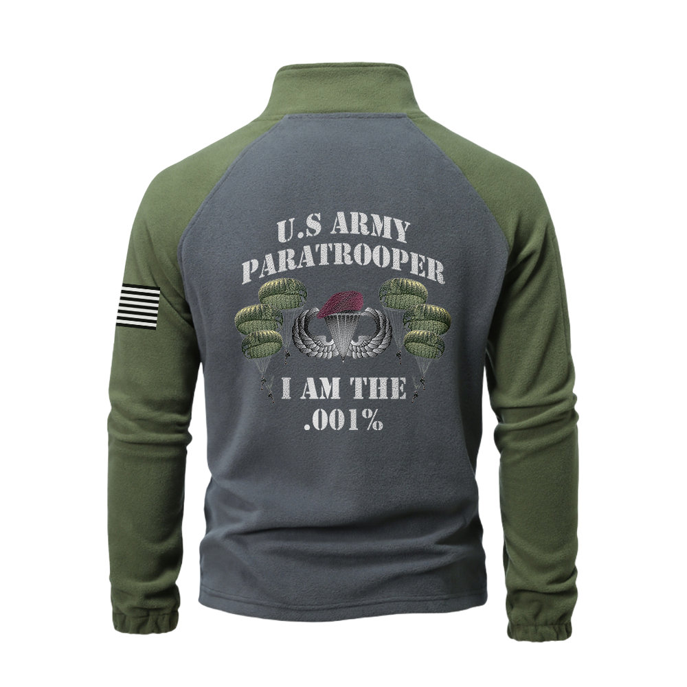 Paratrooper I Am The .001% Half-Zip Raglan Sweatshirt