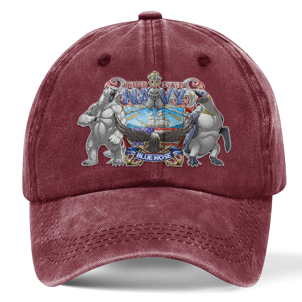 Personalizable Blue Nose Washed Cap
