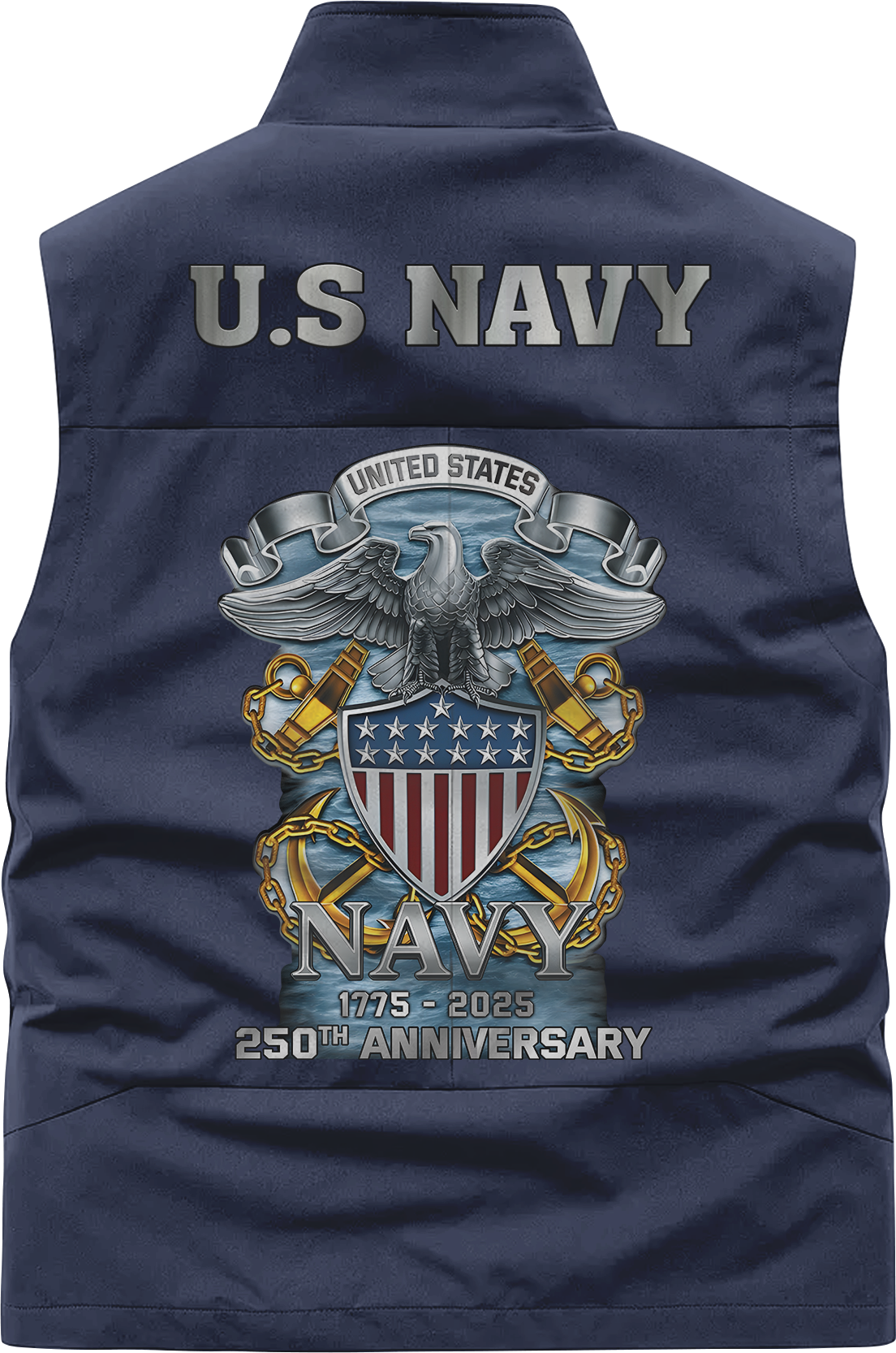 Navy 250th Anniversary Pocket Vest
