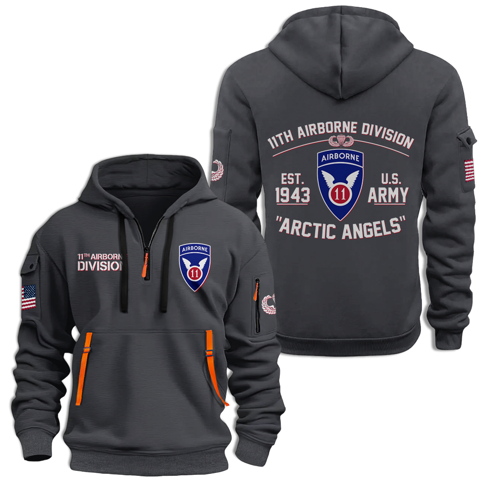 11th Airborne Division Quarter Zip Hoodie