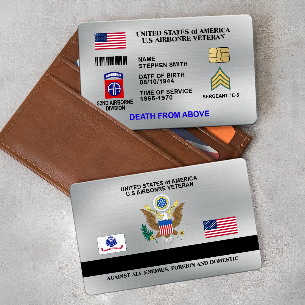 Personalizable Airborne Wallet Card
