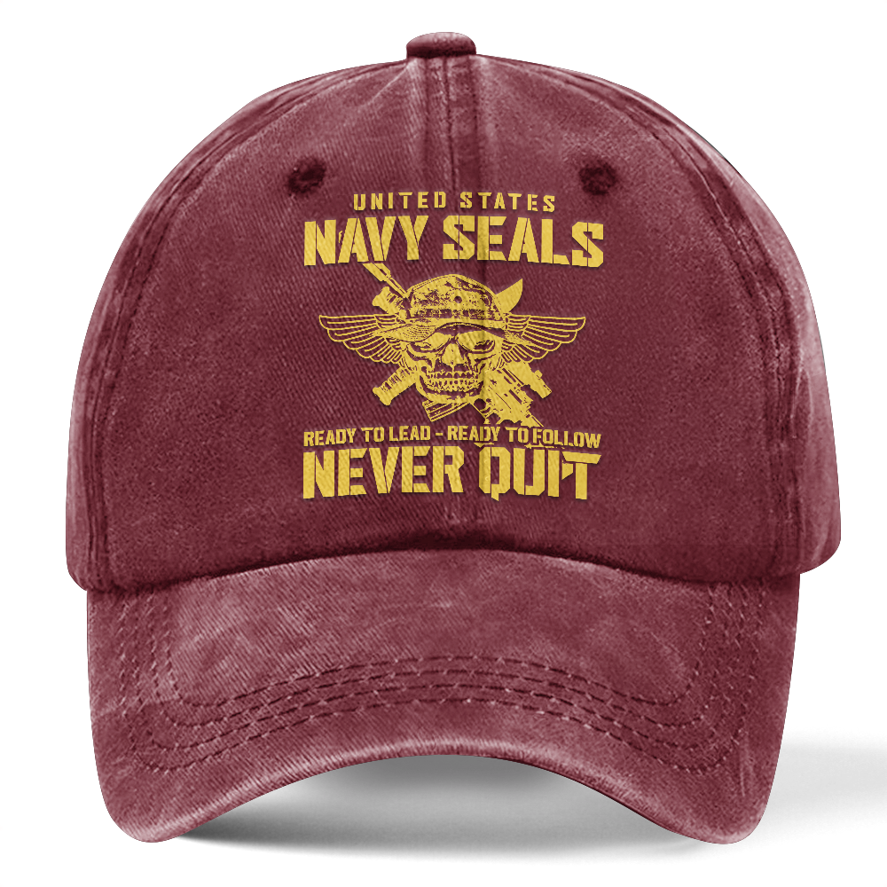 Personalizable Navy Seals Washed Cap