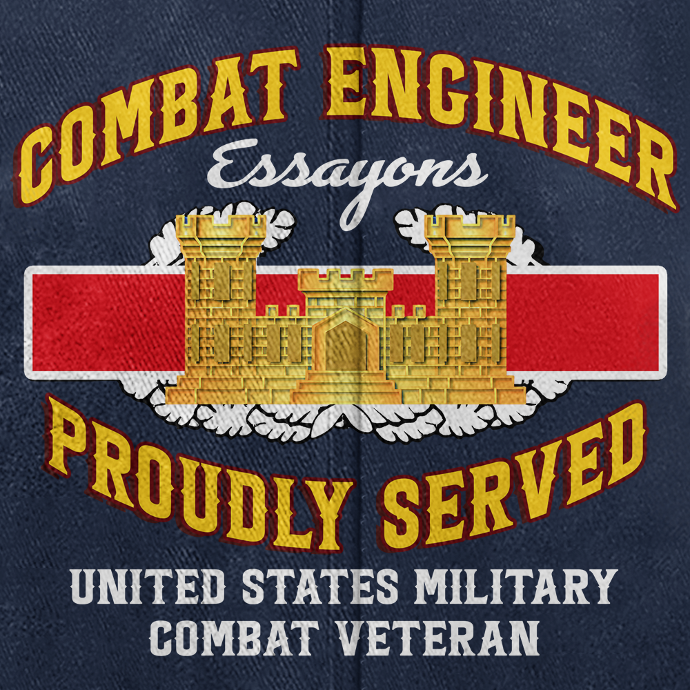 Personalizable Combat Engineer Washed Cap