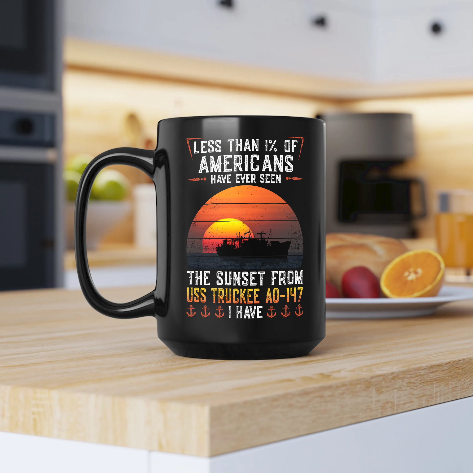 Less Than 1% Navy Ship Coffee Mug