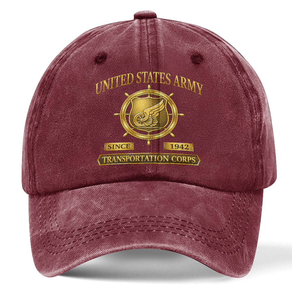 Personalizable Transportation Corps Washed Cap