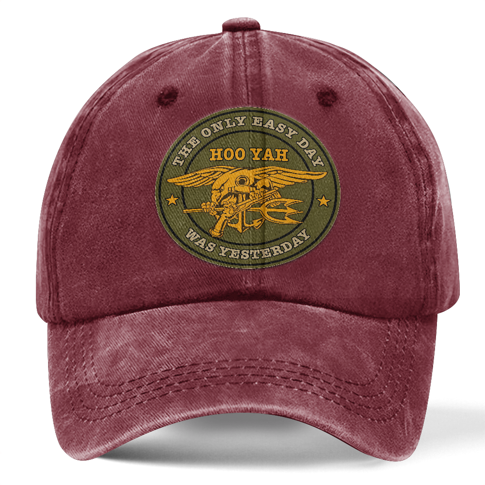 Personalizable Navy Seals Washed Cap