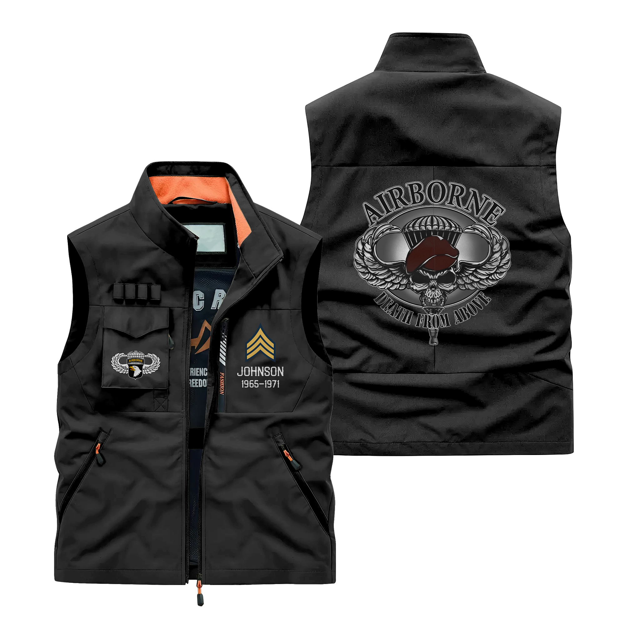 Personalizable Airborne Death From Above Pocket Vest
