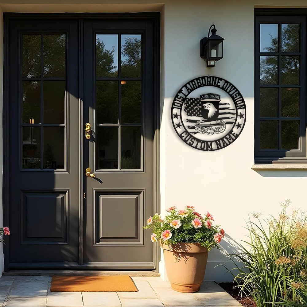 Personalized 101st Airborne Division Metal Sign Wall Art