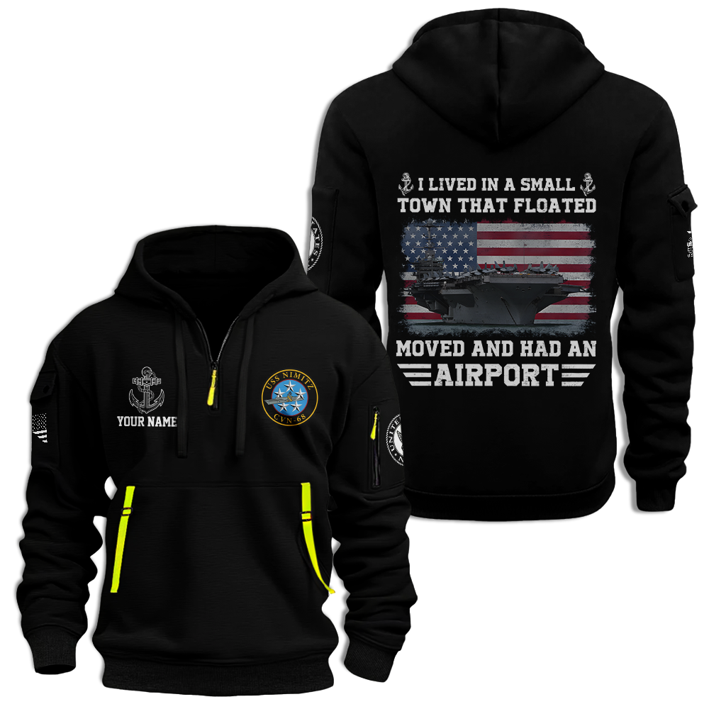Personalizable I Lived In A Small Town That Floated Quarter Zip Hoodie