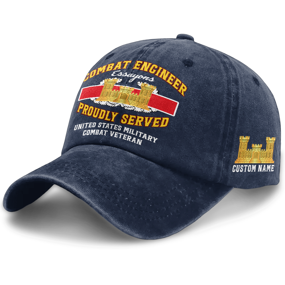 Personalizable Combat Engineer Washed Cap