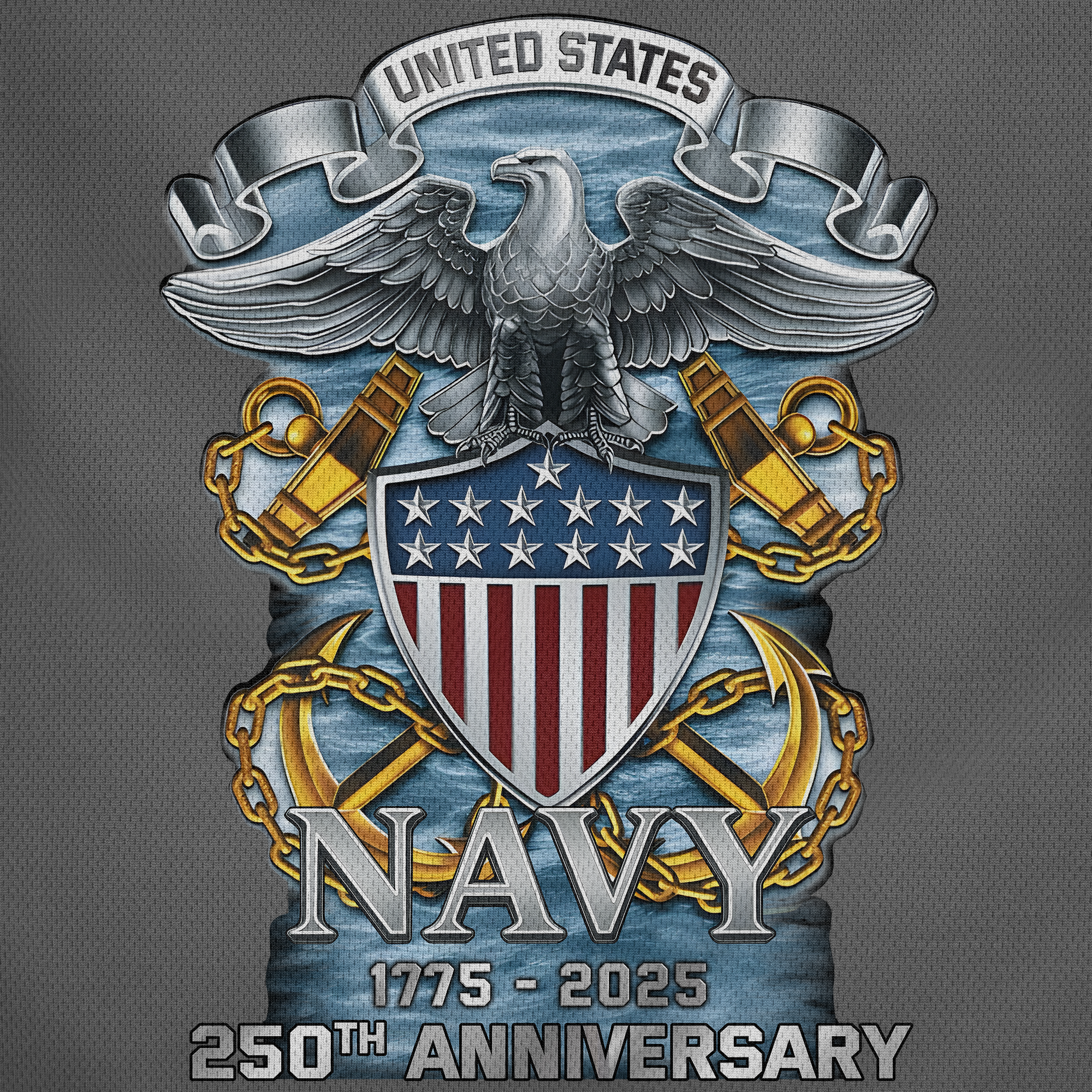 Navy 250th Anniversary Polo Shirt