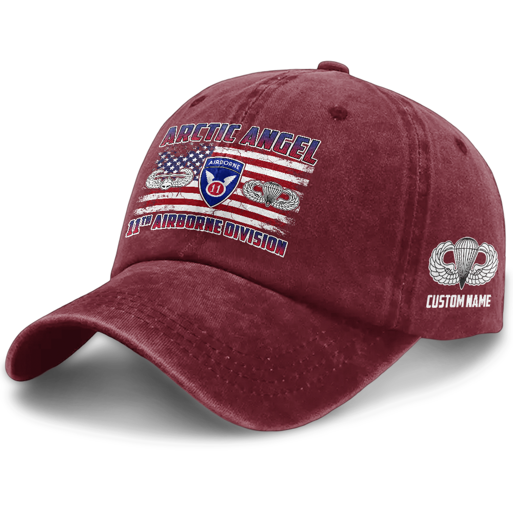 Personalizable 11th Airborne Division Washed Cap